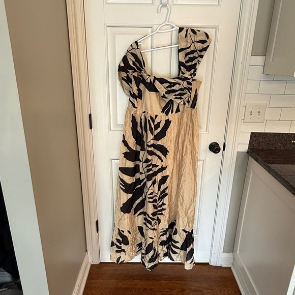 New! Anthropologie LetMeBe Palm Printed One Shoulder Maxi Dress 45476 - Picture 5 of 13